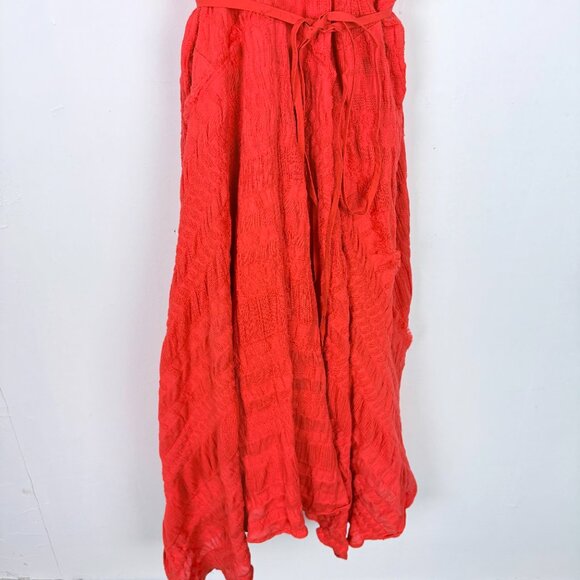 NWT Natori Summer Texture Eyelet Dress Mandarin Orange Size 10 NEW $795 - Picture 12 of 16